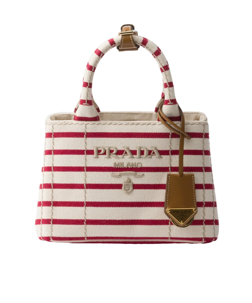 JardiniÈRe Mini Striped Cotton Canvas Bag
