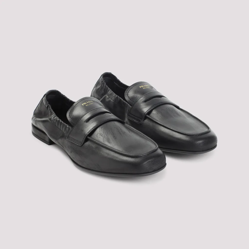 Shuffle Antiqued Leather Loafers