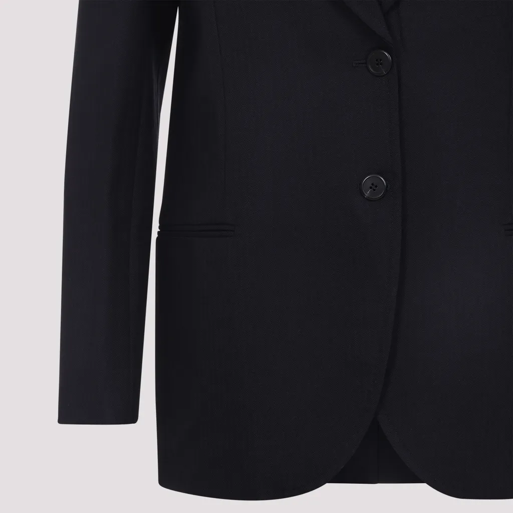 Single-Breasted Chevron Jacket