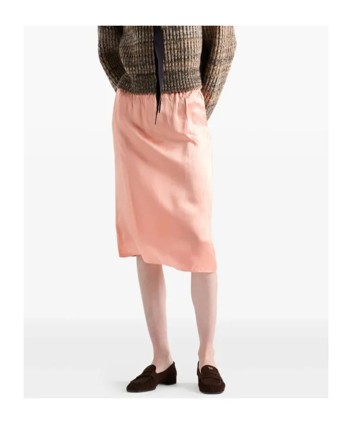 Washed Satin Skirt