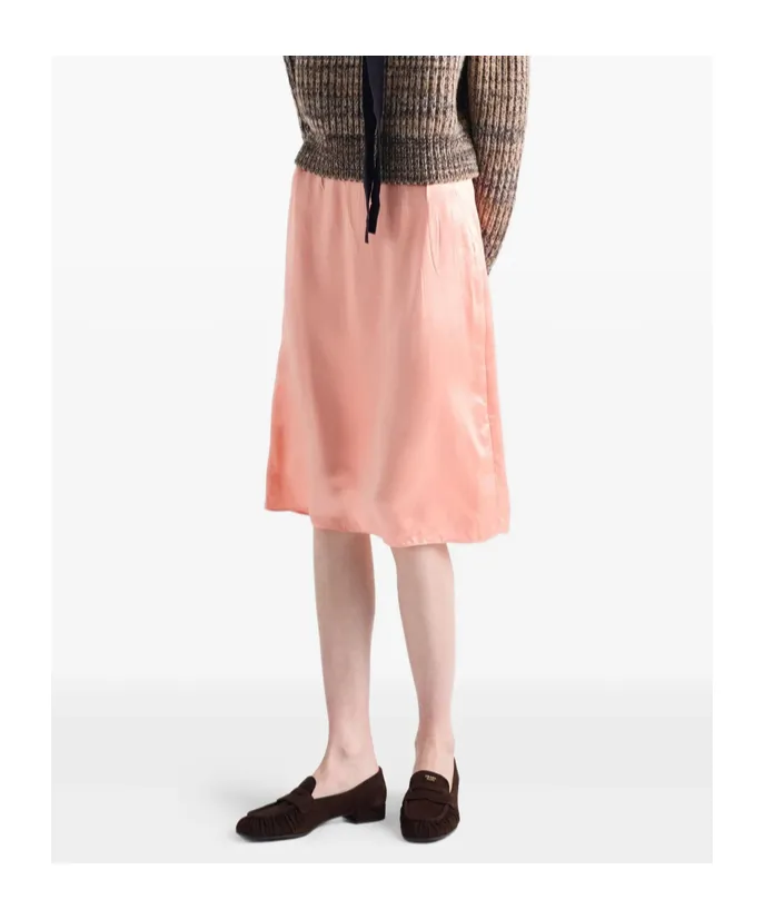 Washed Satin Skirt