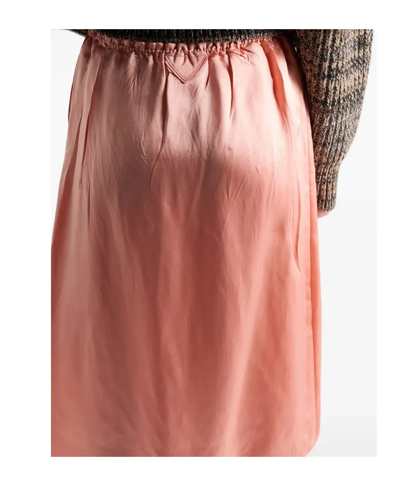 Washed Satin Skirt