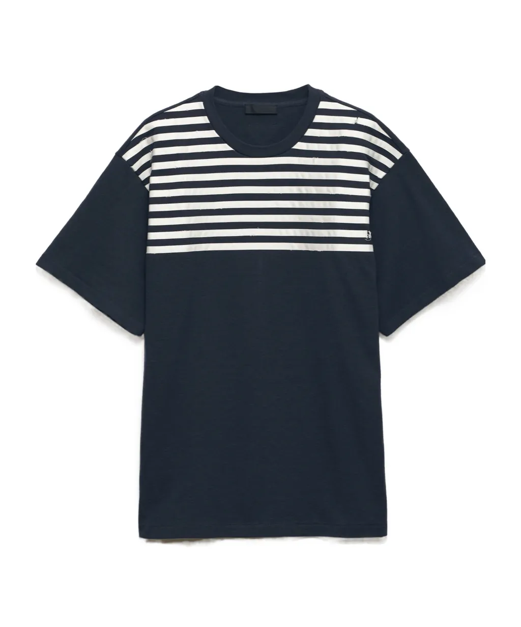 Oversized Striped Cotton T-Shirt