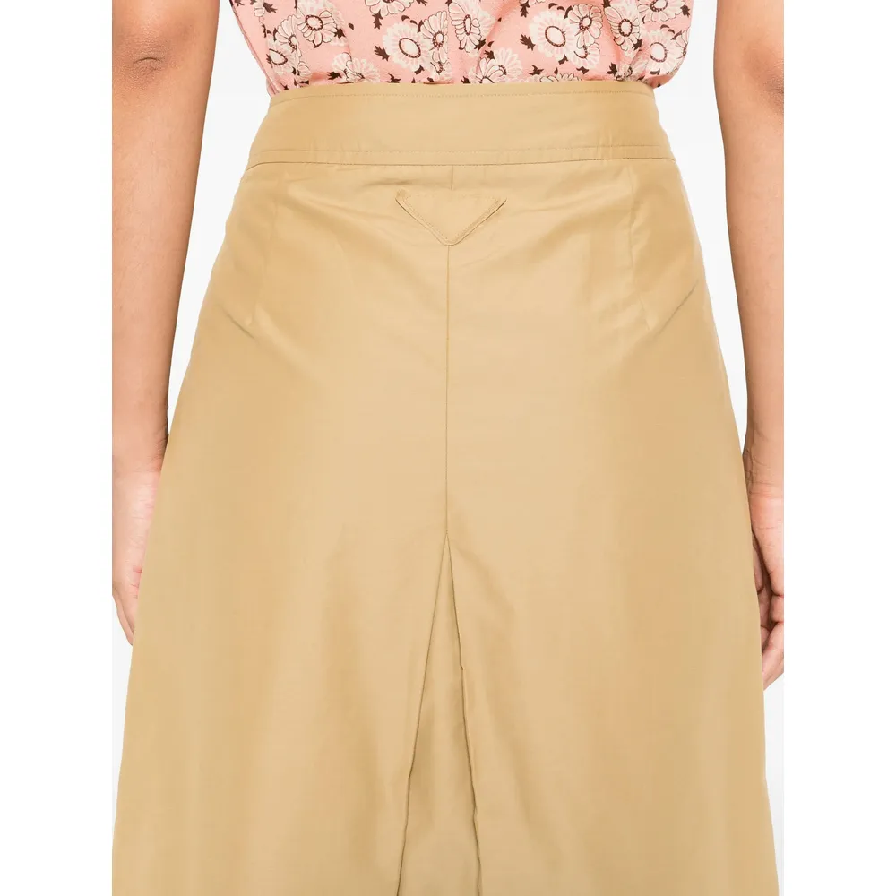 Pleated Technical Fabric Skirt