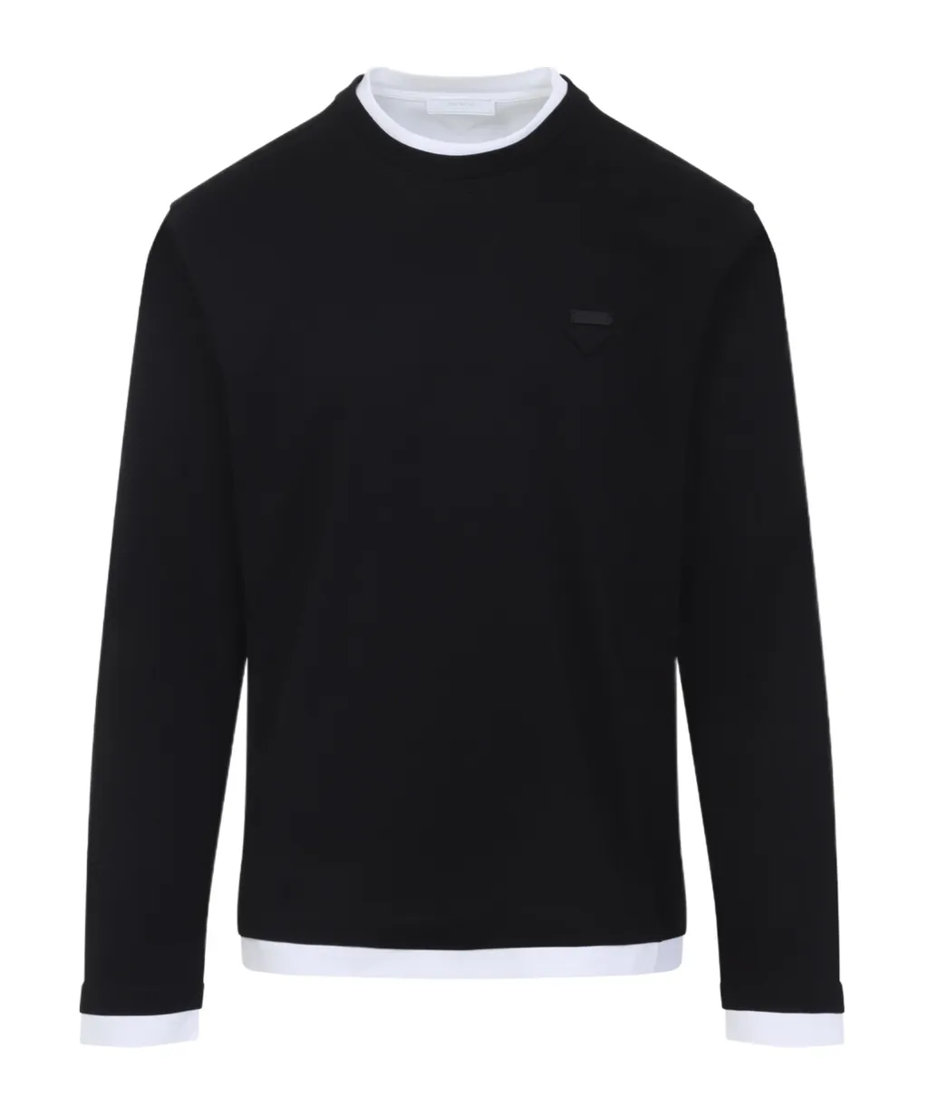 Double-Layered Long-Sleeved T-Shirt