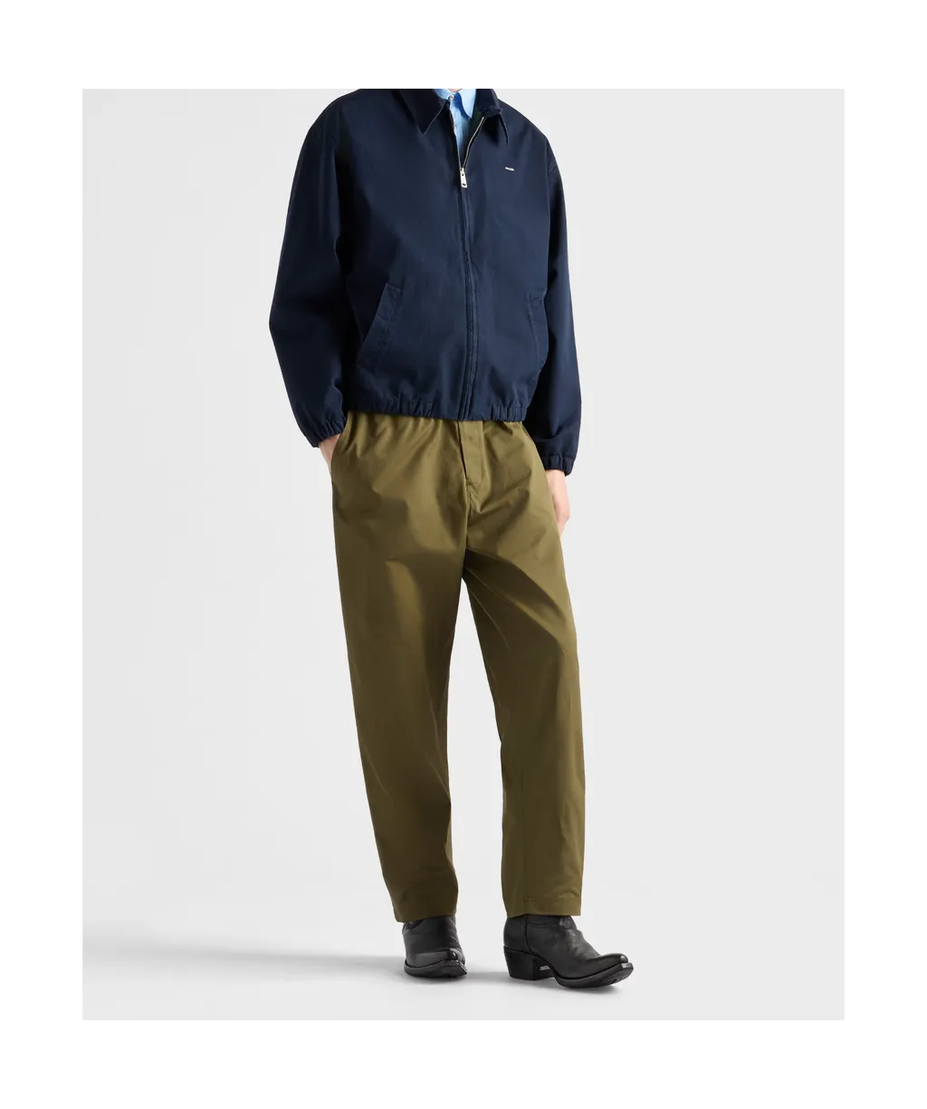 Triangle-Logo Patch Elasticated Waistband Trousers