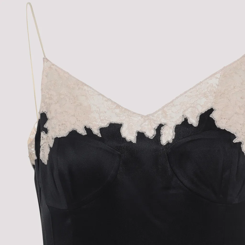 Lace Detailed Sleeveless Midi Dress