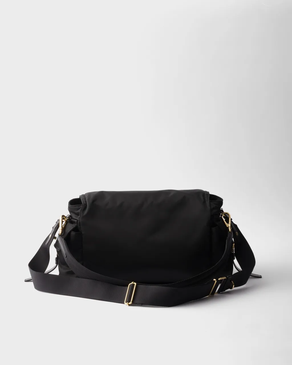 Logo Plaque Foldover-Top Shoulder Bag