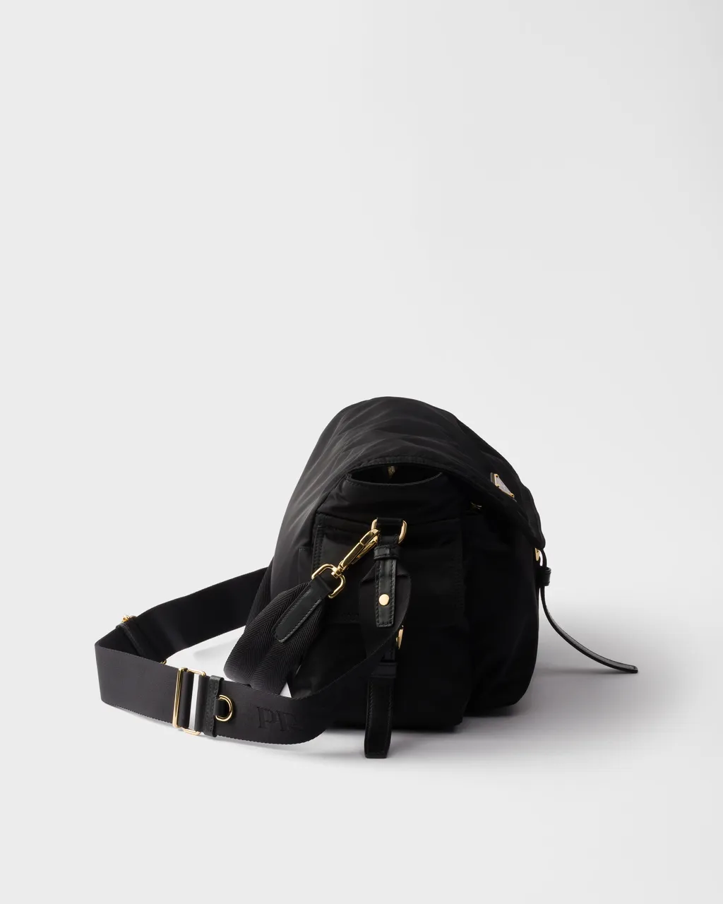 Logo Plaque Foldover-Top Shoulder Bag