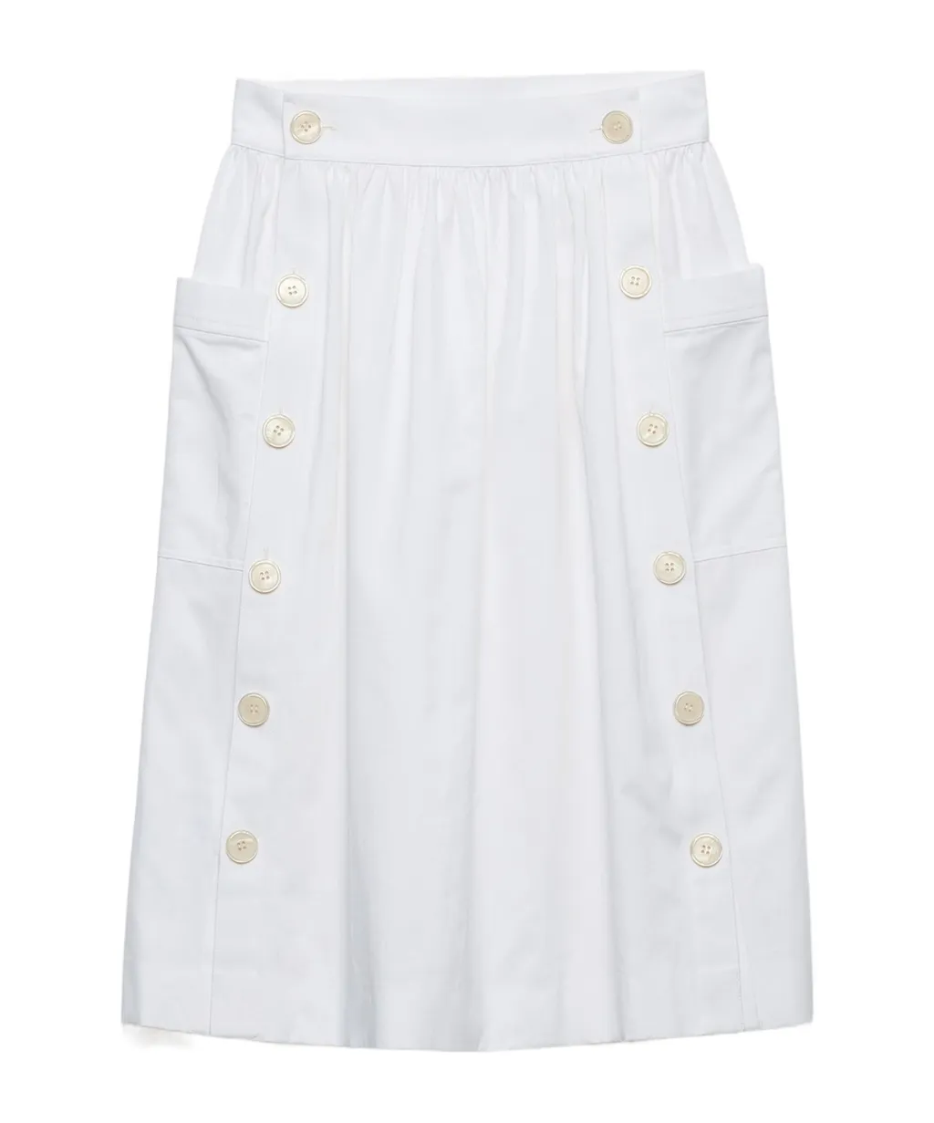 Soft Cotton Gabardine Skirt