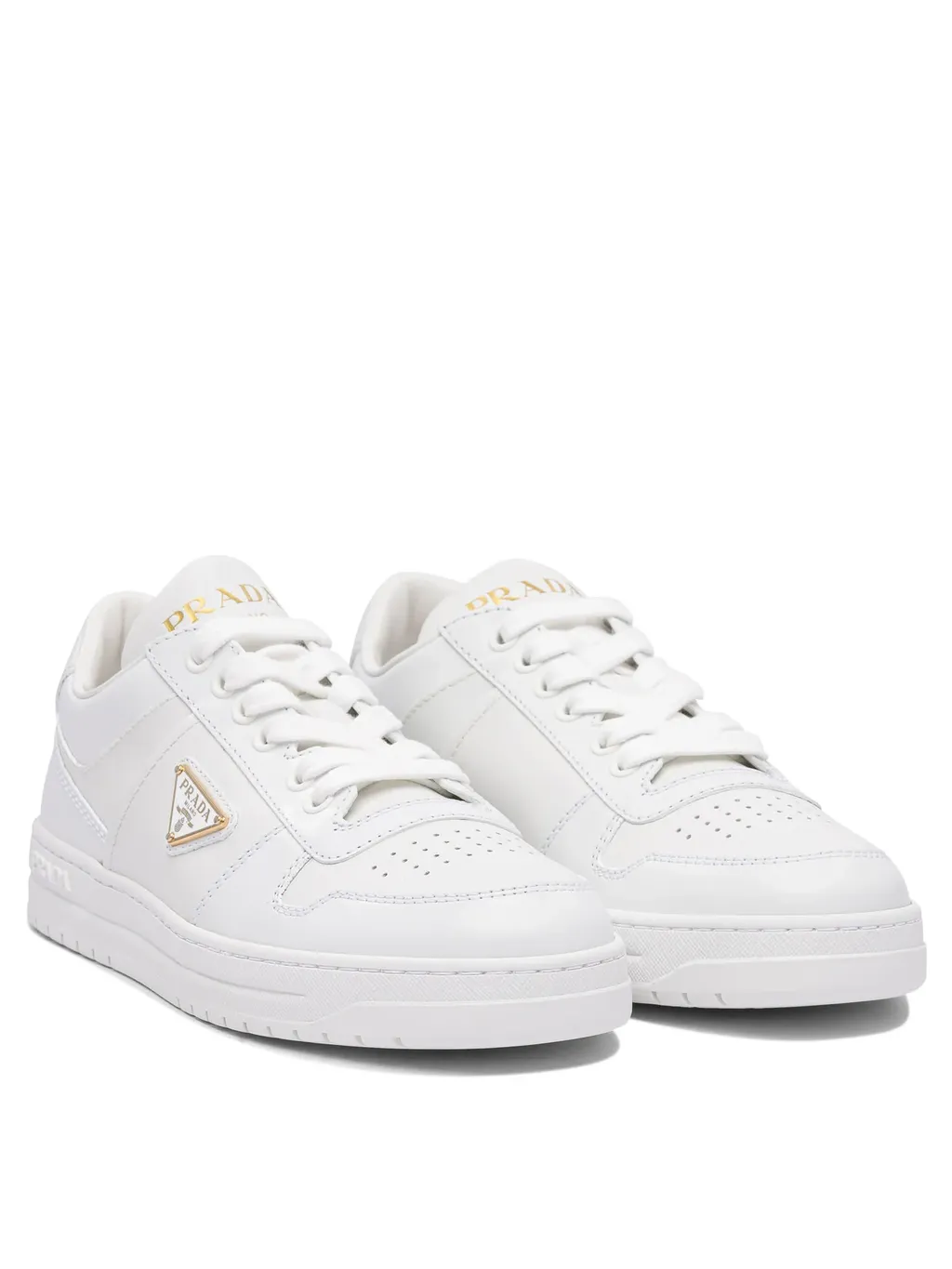Leather Lace-Up Sneakers