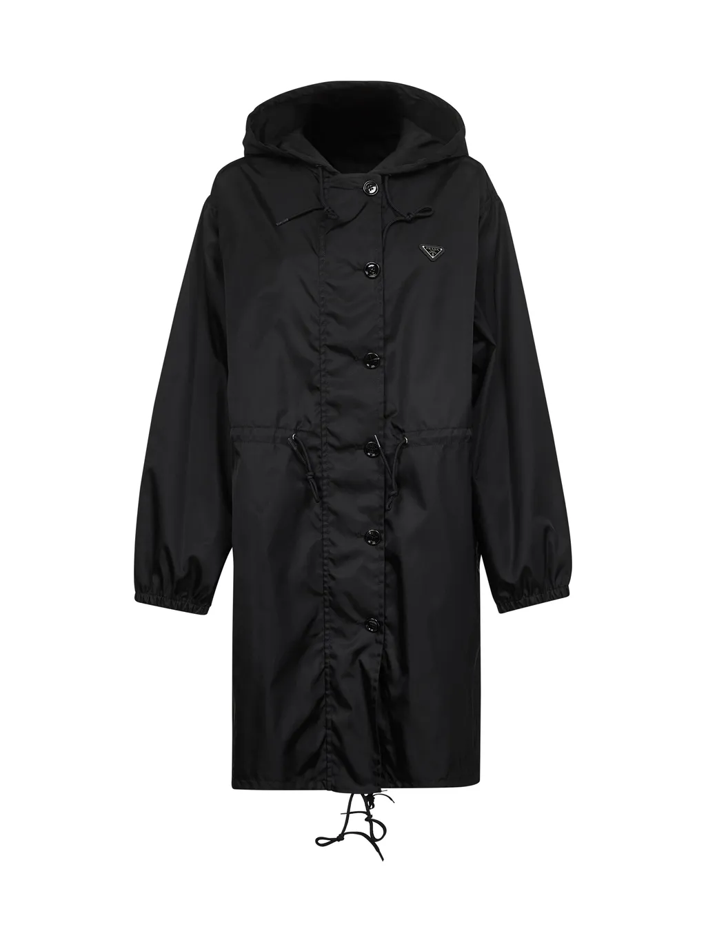 Triangle-Logo Hooded Coat