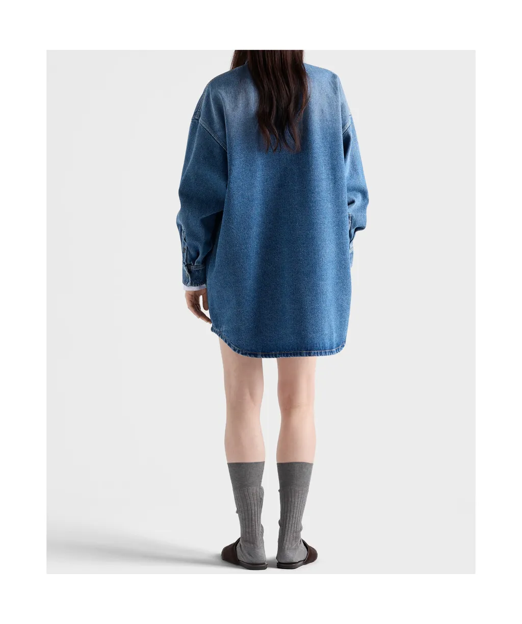 Denim Oversized Shirt Dress