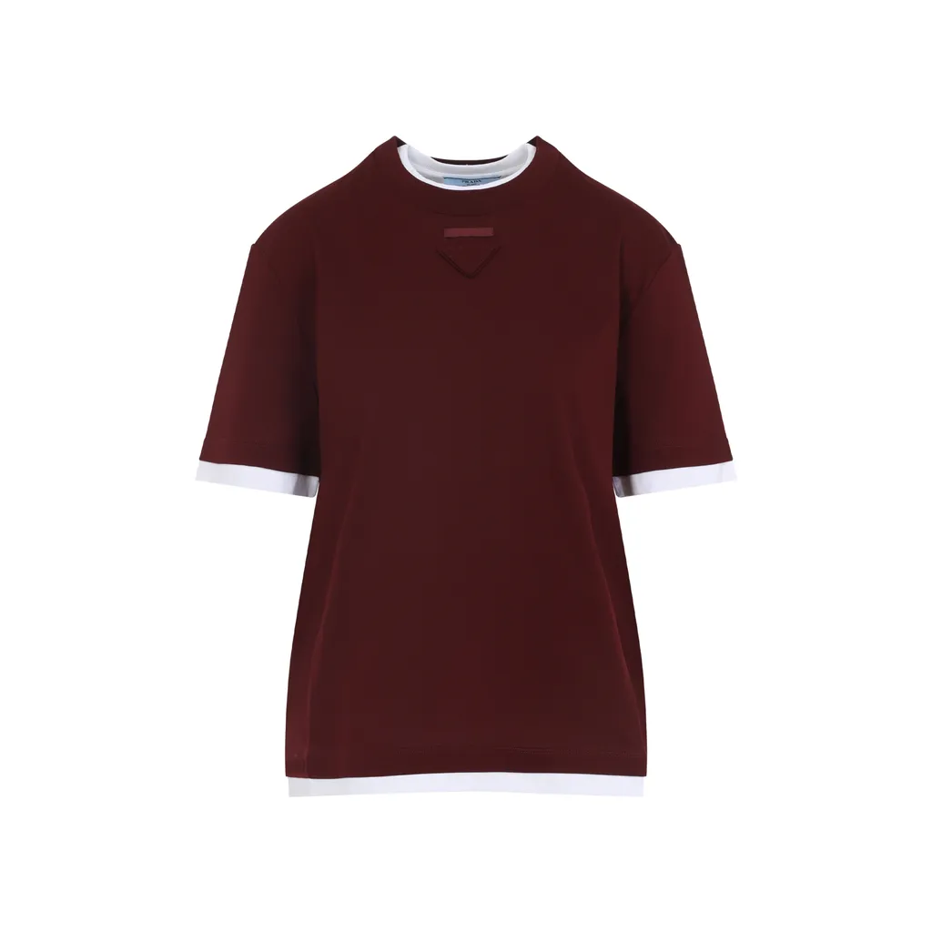Logo Patch Layered Crewneck T-Shirt