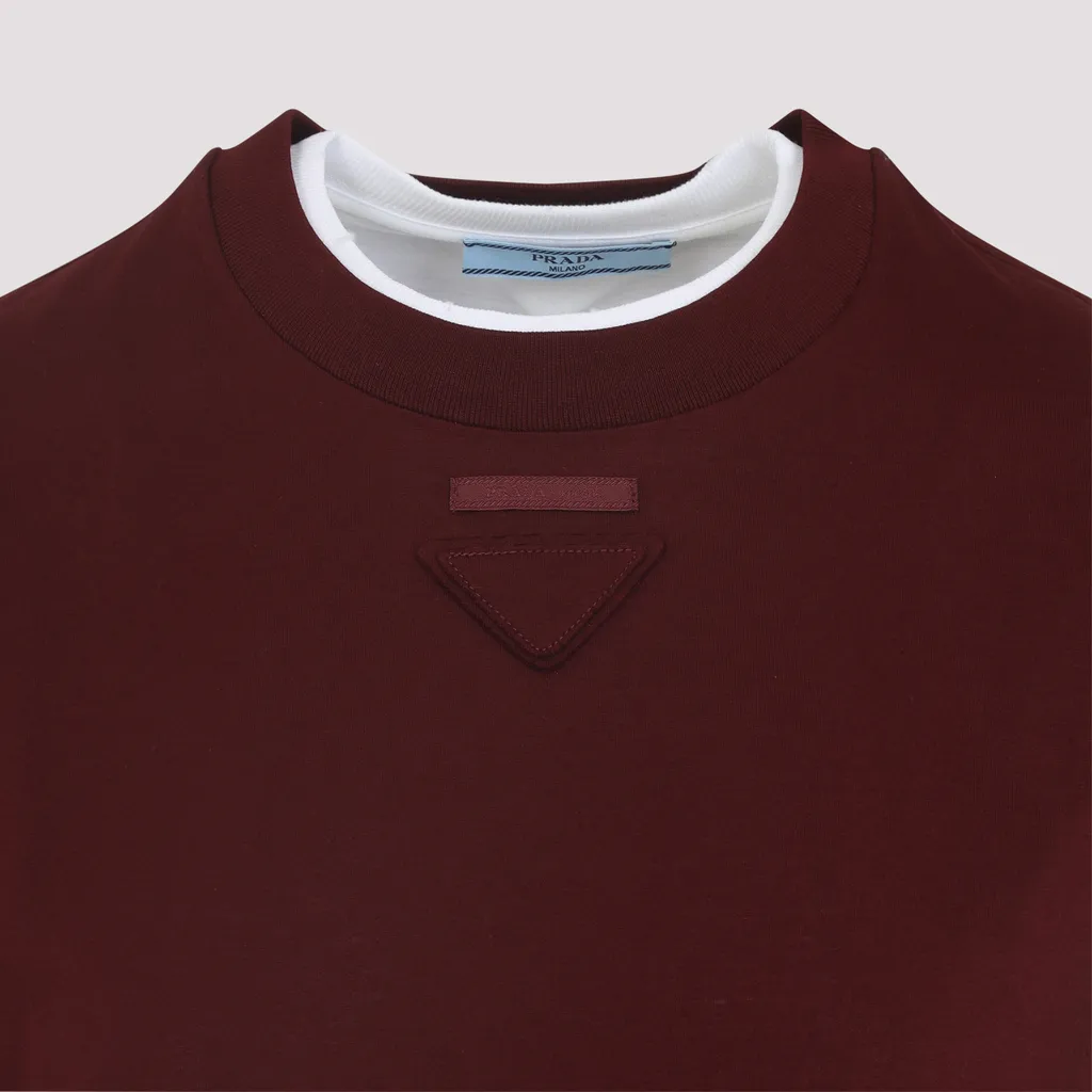 Logo Patch Layered Crewneck T-Shirt