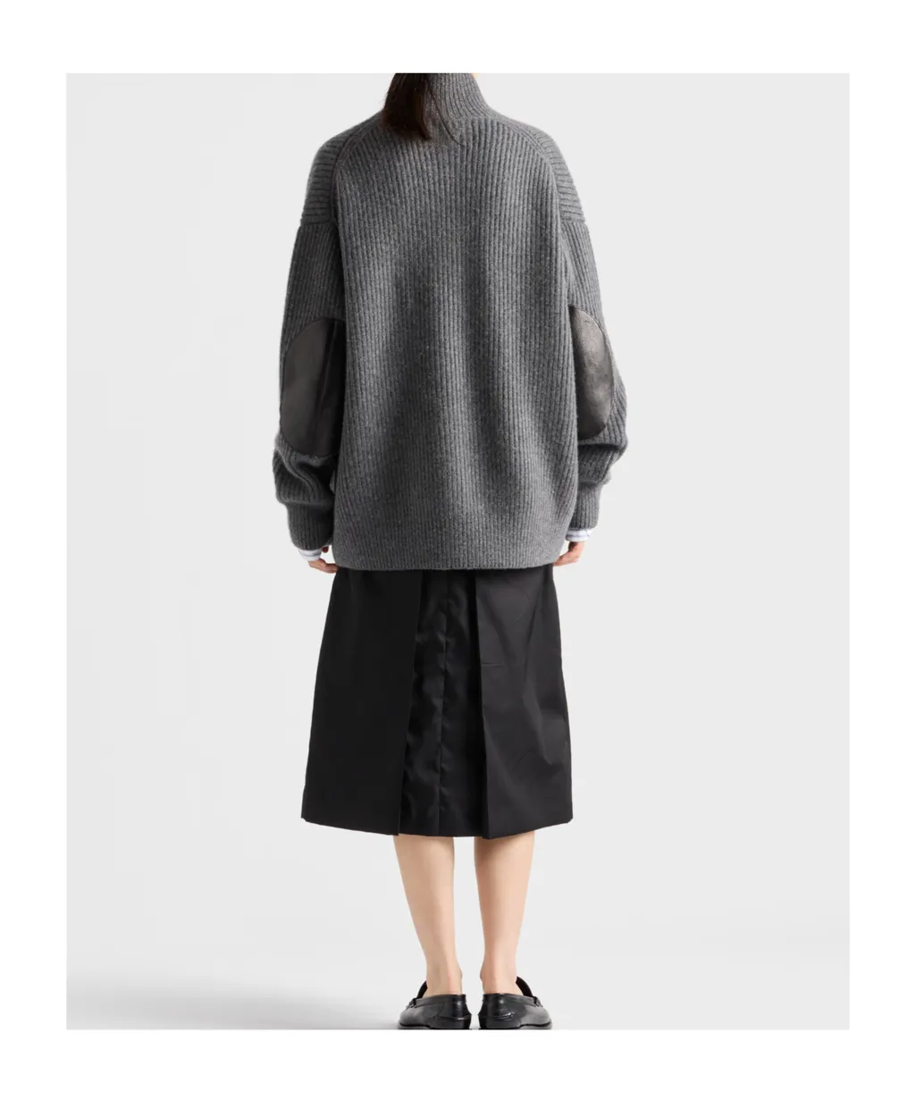 Re-Nylon Pleated Midi Skirt