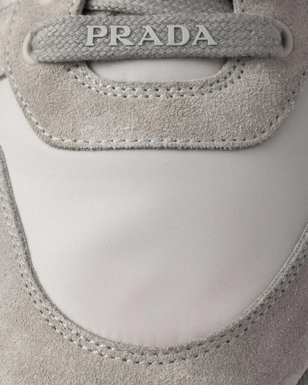 Triangle-Logo Lace-Up Sneakers