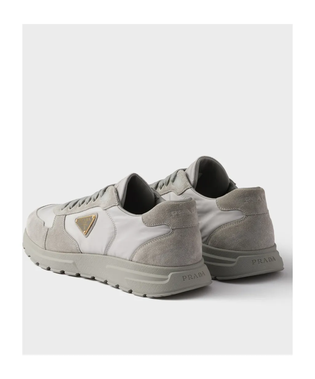 Triangle-Logo Lace-Up Sneakers