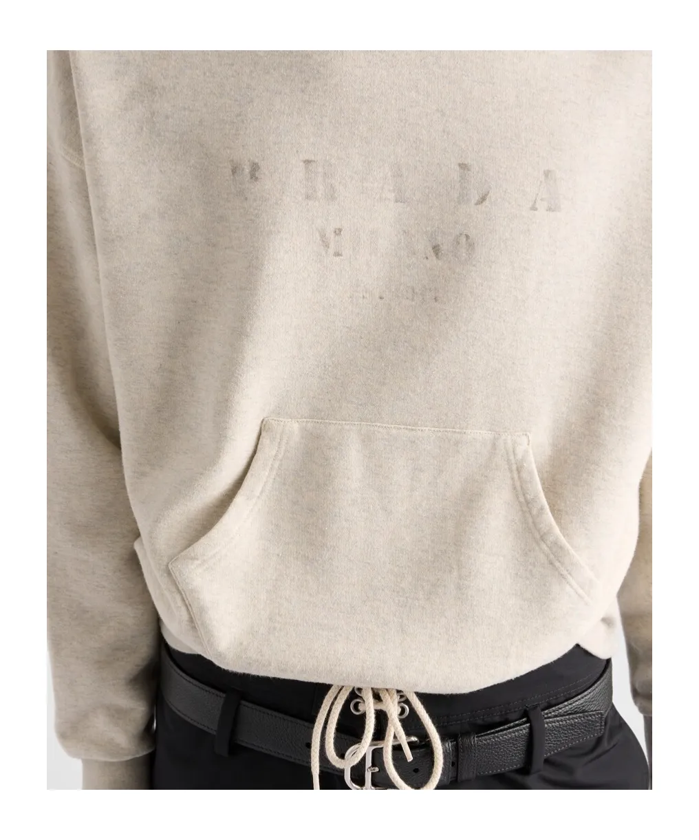 Logo Printed Long Sleeved Hoodie
