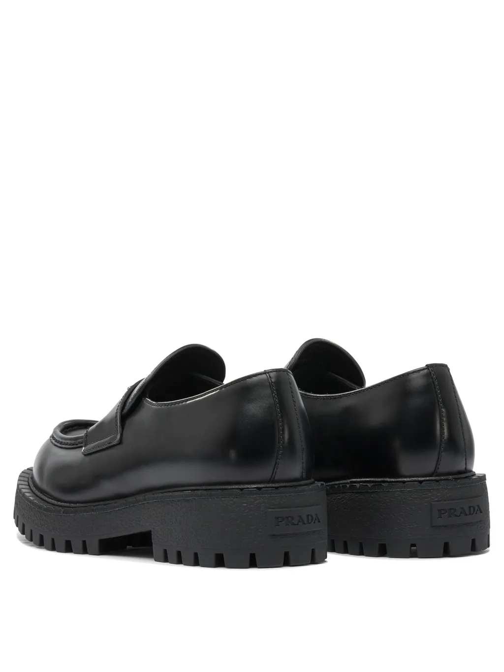 Triangle-Logo Slip-On Loafers