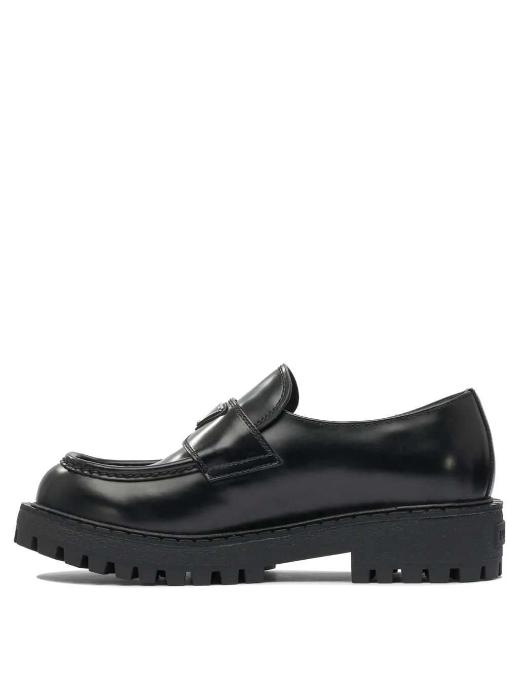 Triangle-Logo Slip-On Loafers