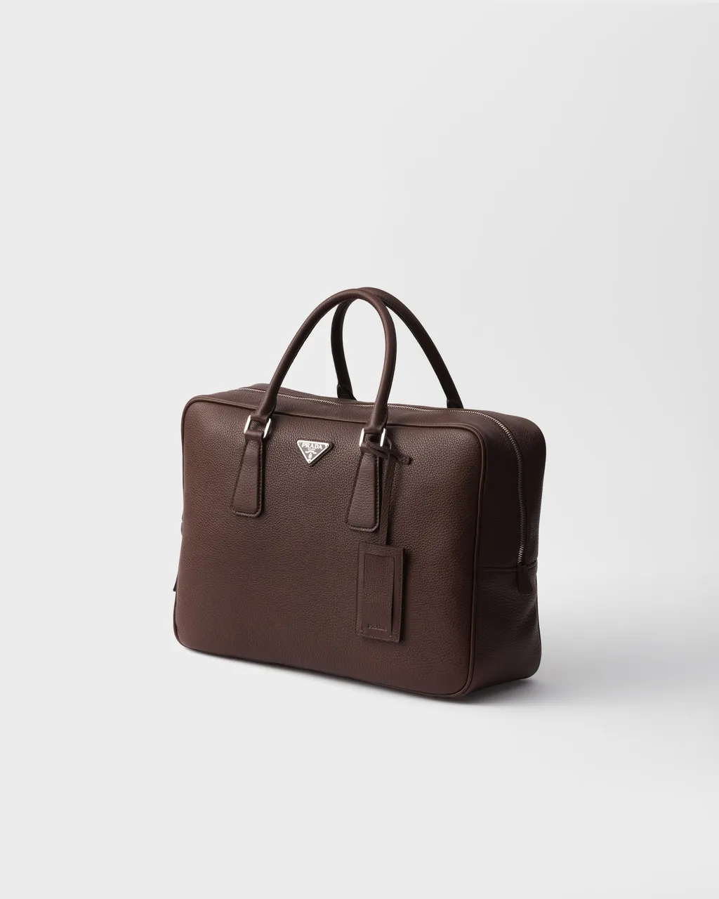Triangle-Logo Zipped Tote Bag