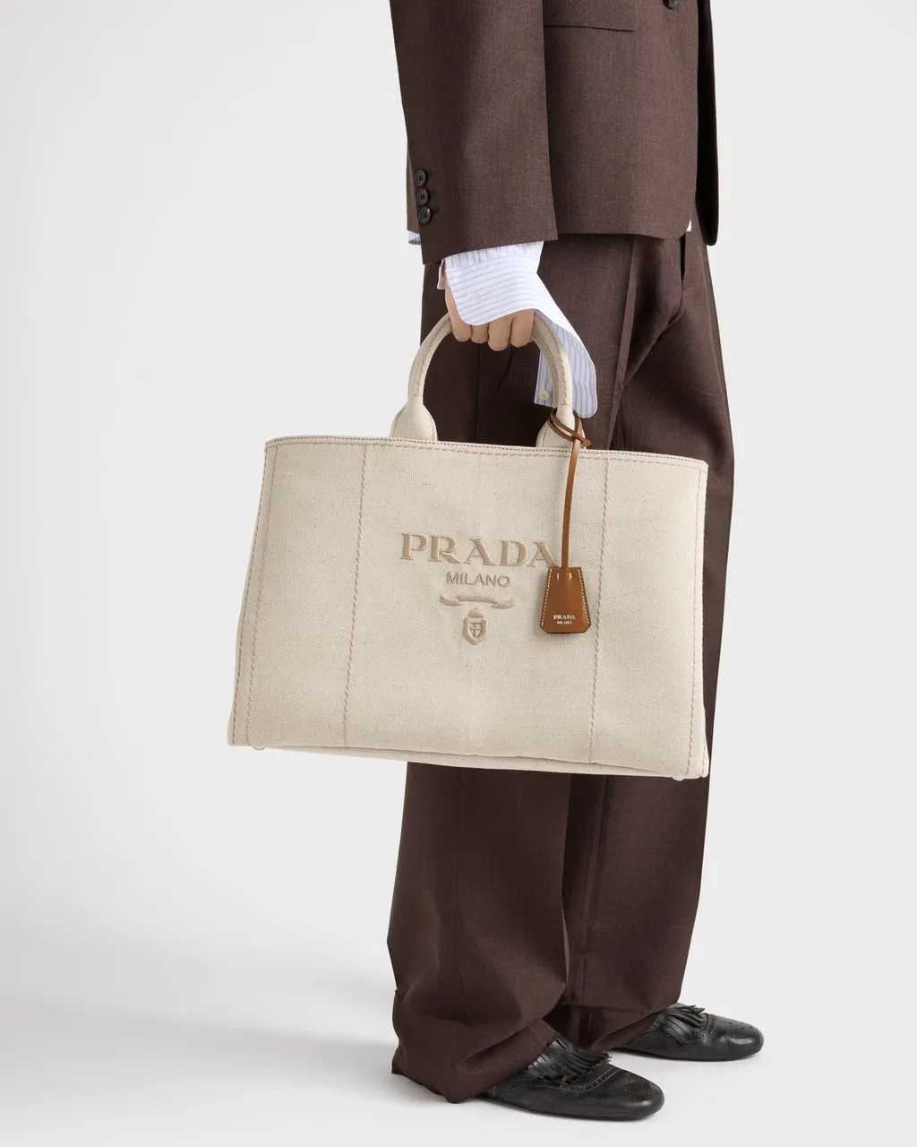 Logo-Embroidered Top Handle Bag