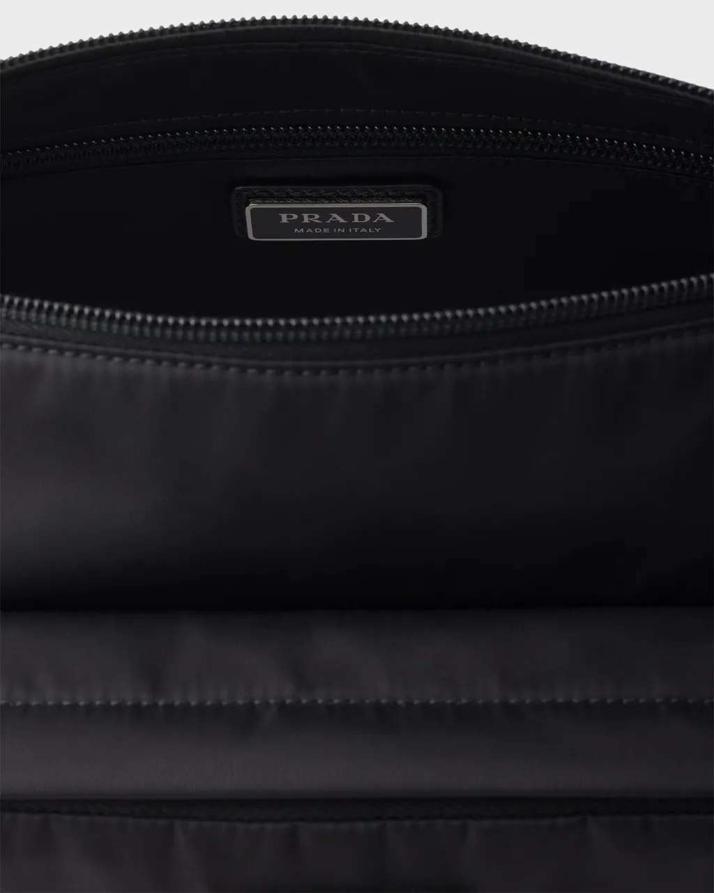 Logo Plaque Zipped Messenger Bag