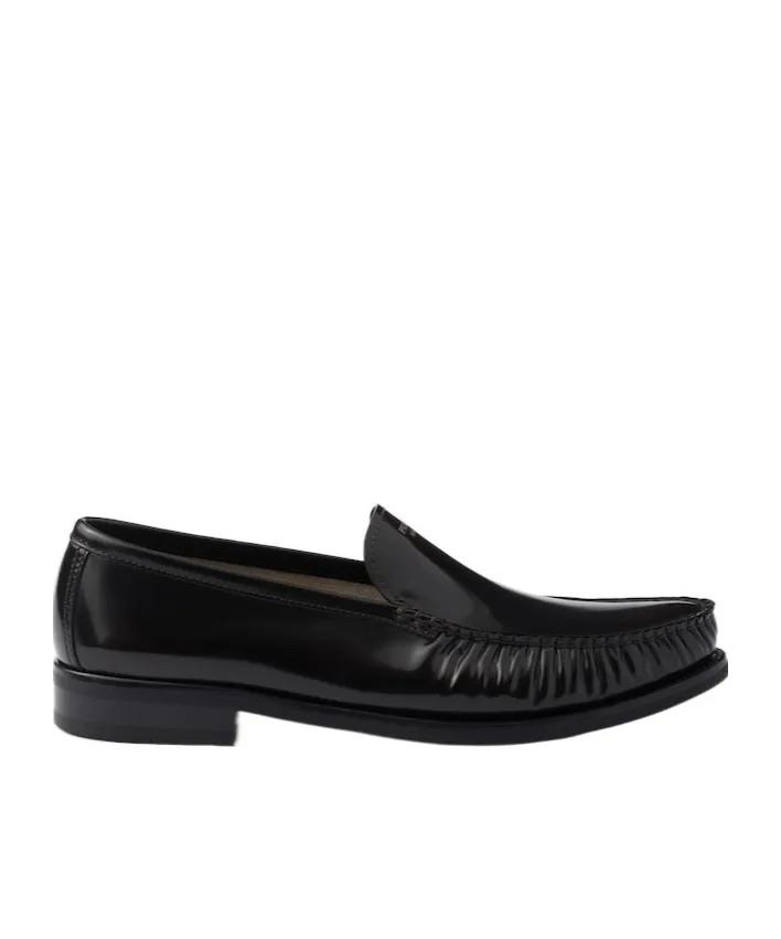 Brushed Leather Loafers