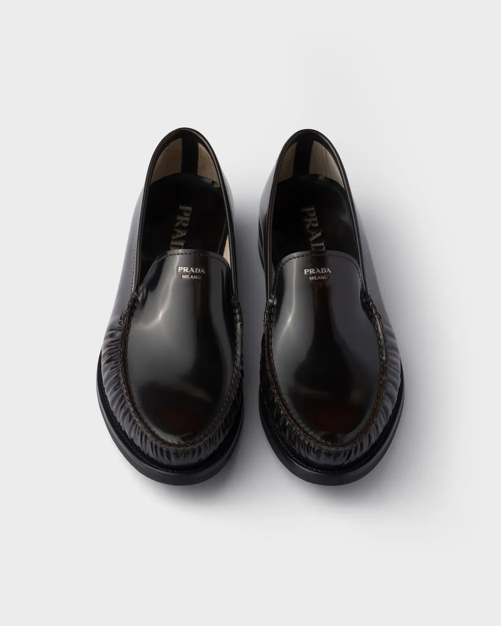 Brushed Leather Loafers