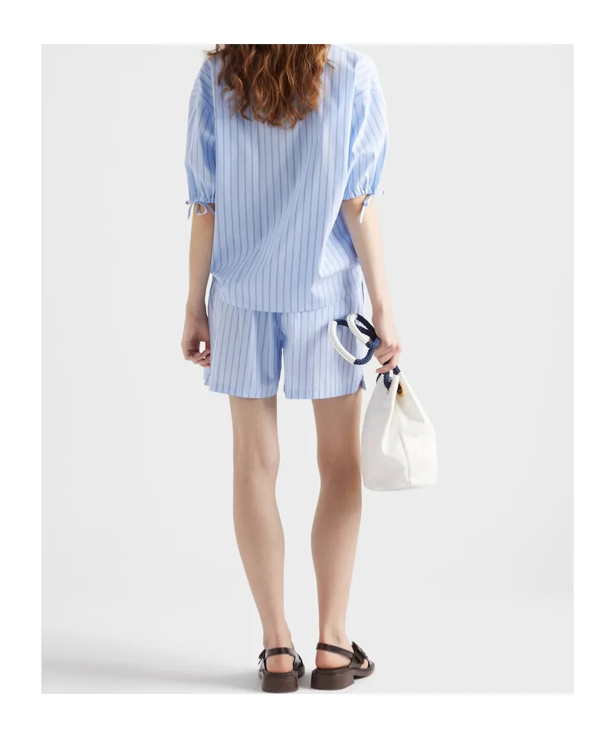 Elasticated Waistband Striped Shorts
