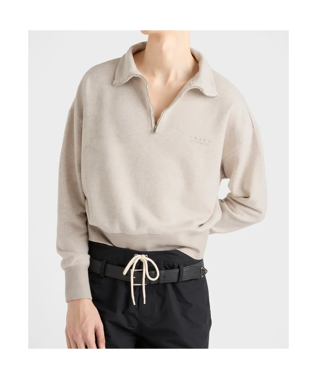 Logo Printed Straight Hem Polo Shirt