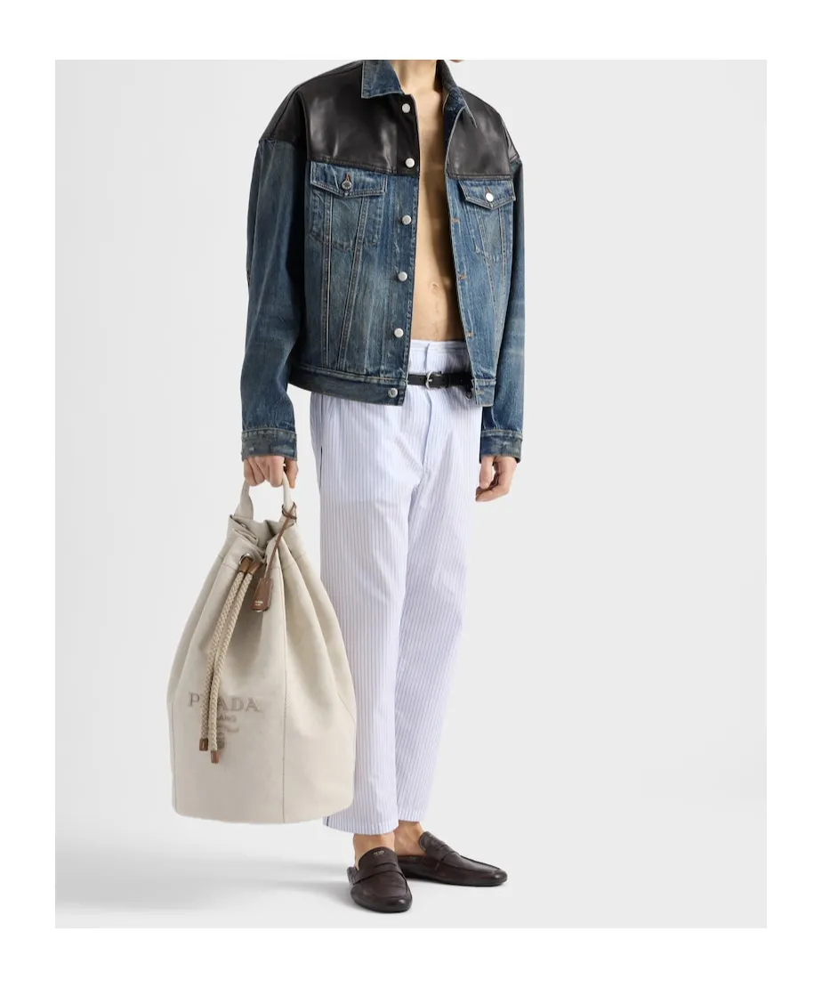 Denim And Leather Jacket