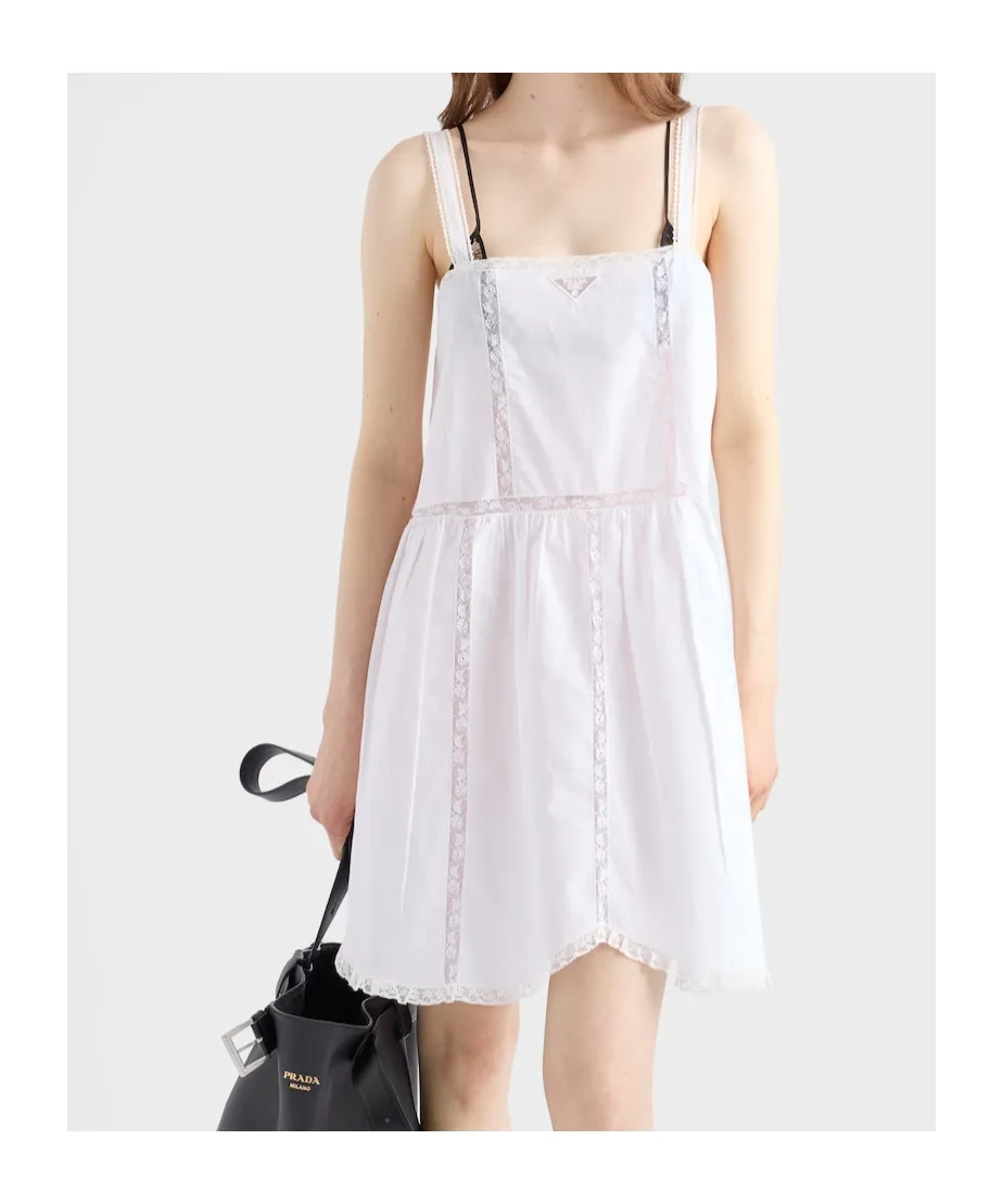 Logo Embroidered Sleeveless Mini Dress