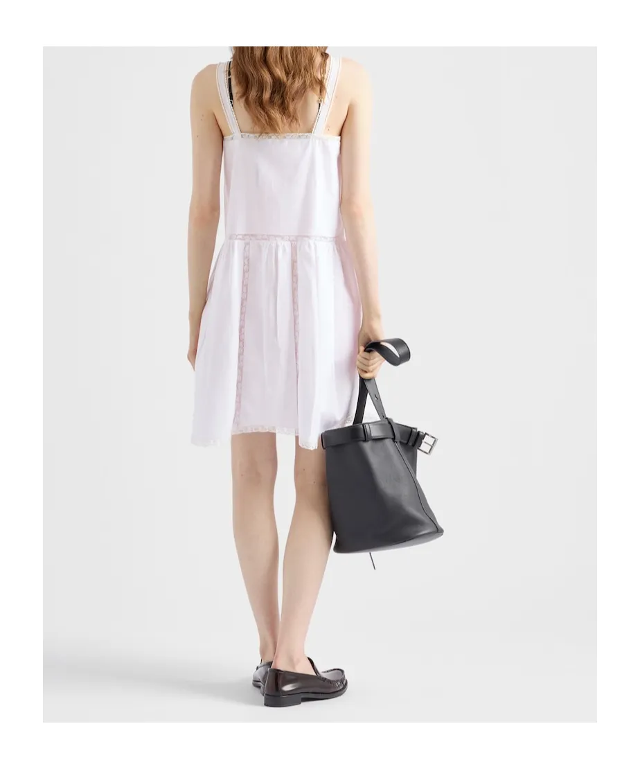 Logo Embroidered Sleeveless Mini Dress