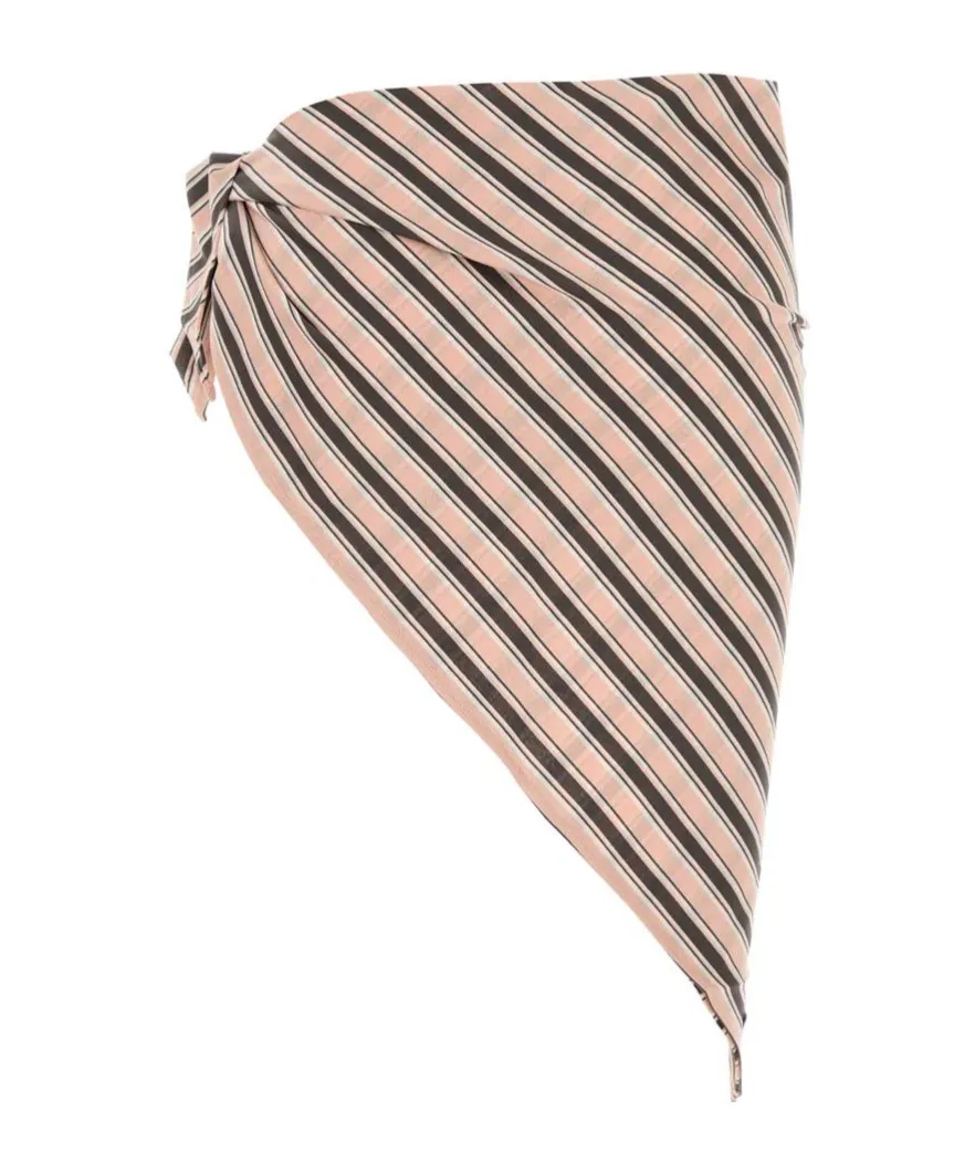 Embroidered Striped Sarong