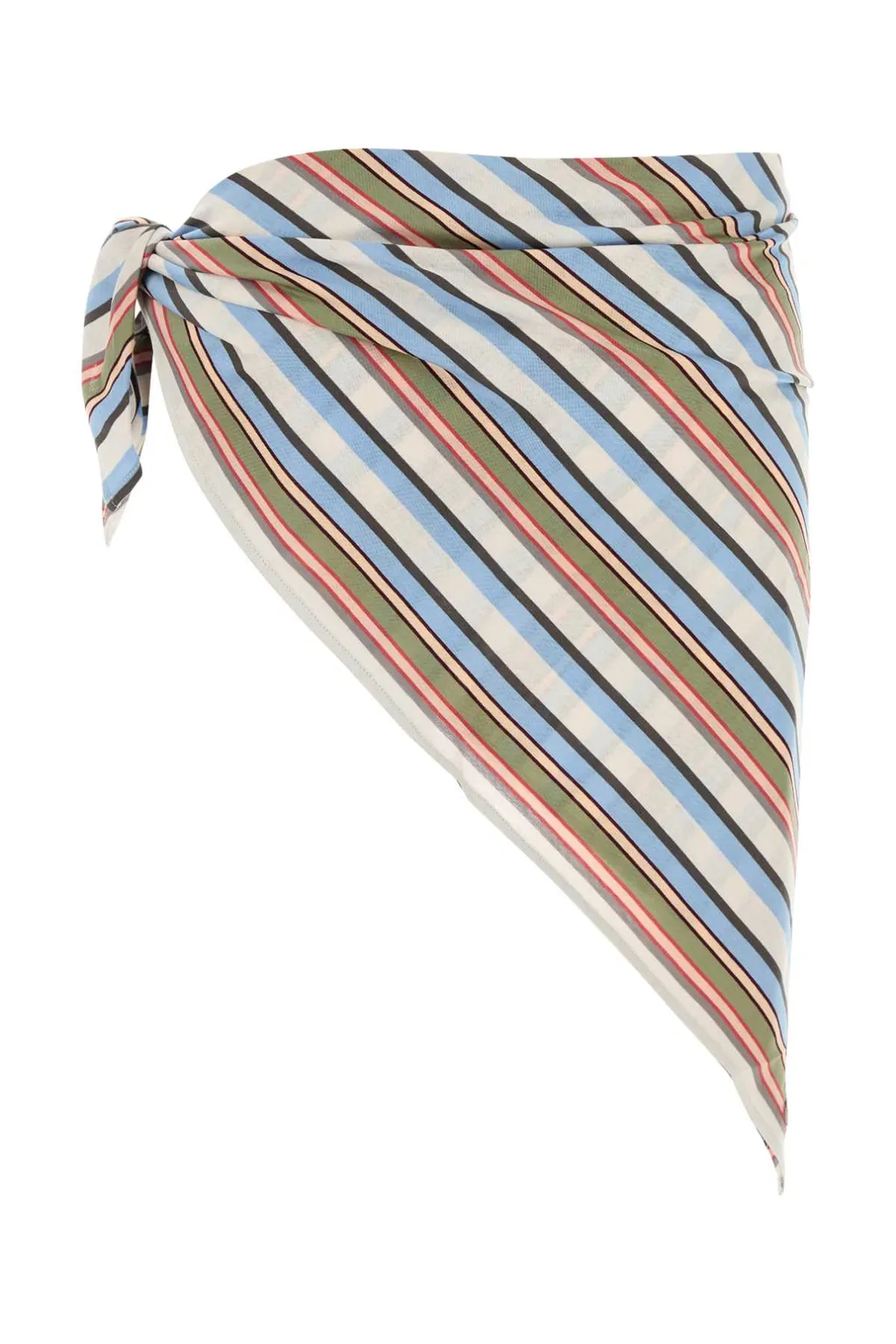 Embroidered Striped Sarong