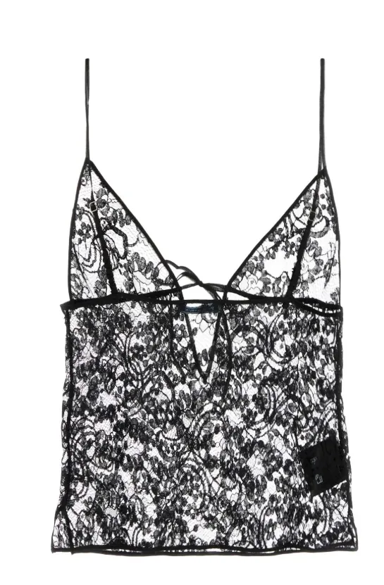 V-Neck Laced Top