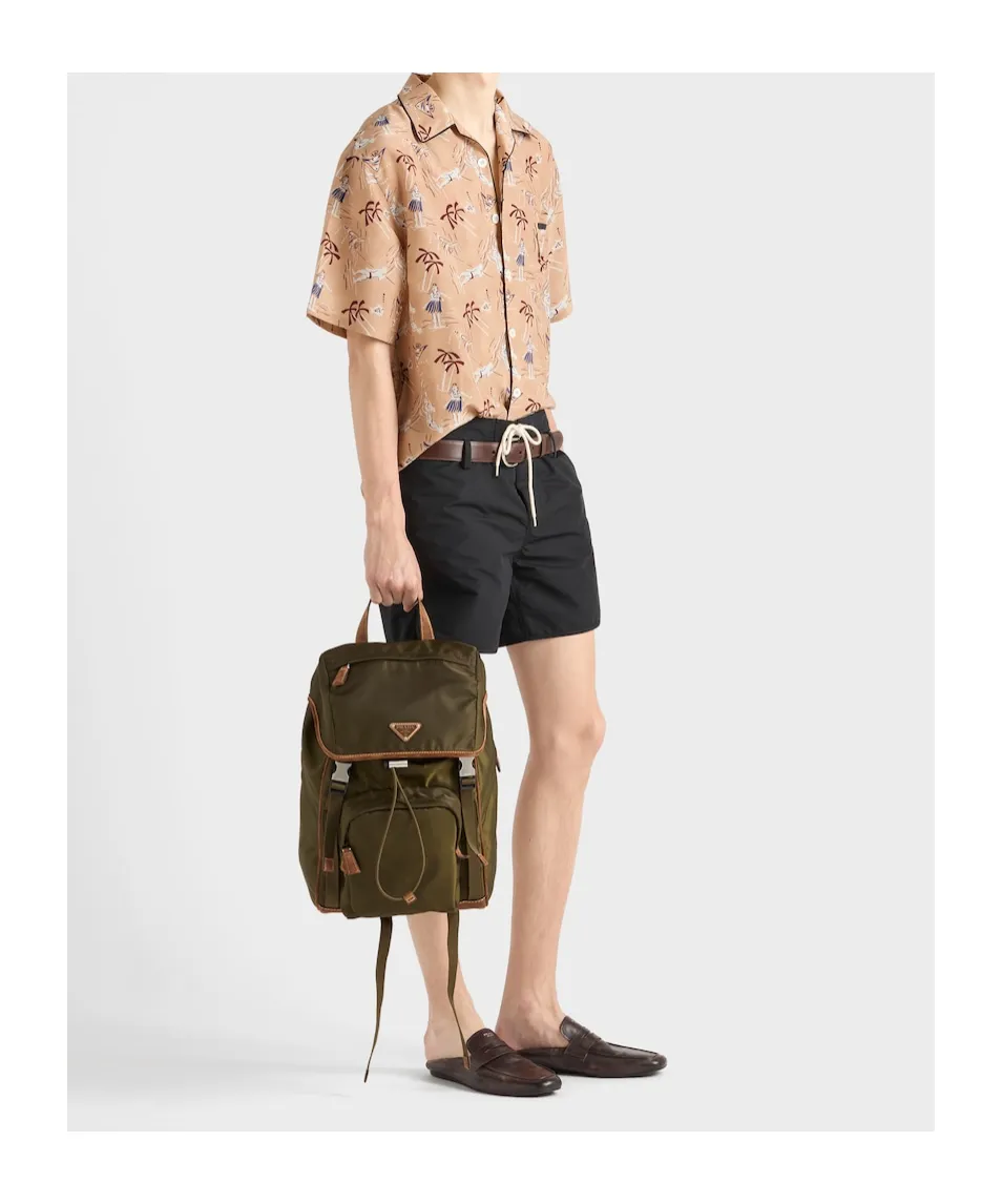 Pattern-Printed Short-Sleeved Shirt