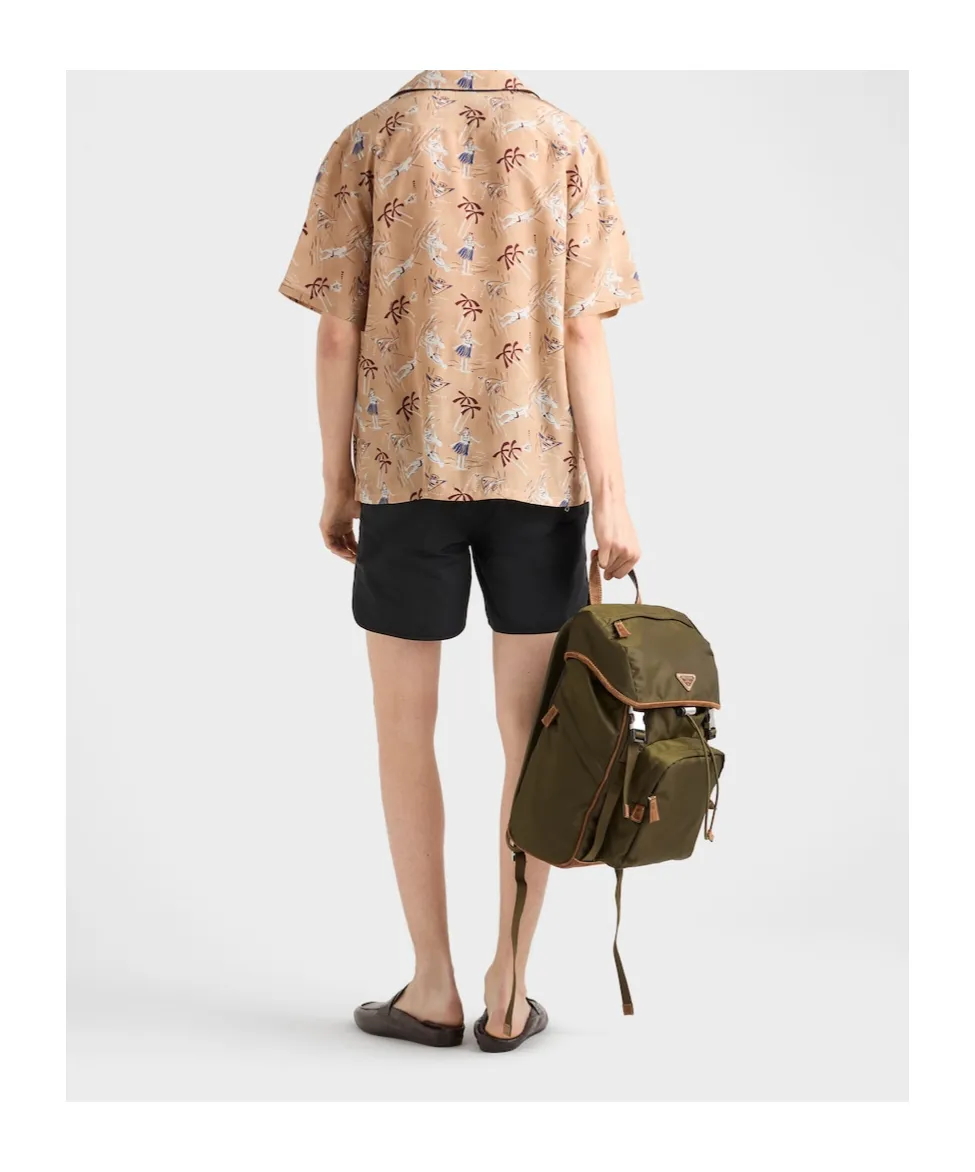 Pattern-Printed Short-Sleeved Shirt
