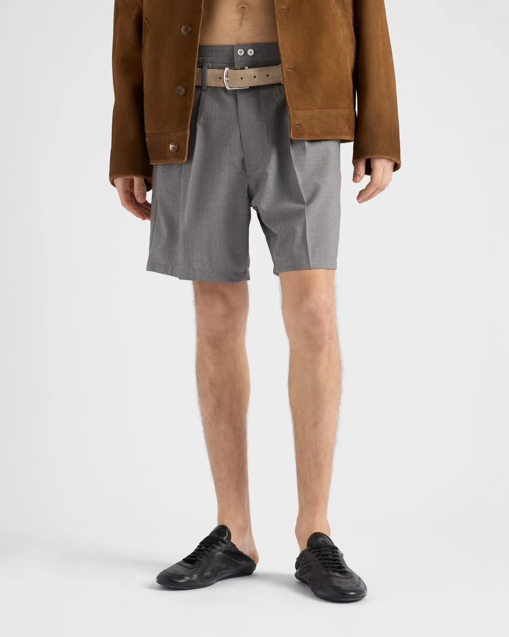 Pleated Bermuda Shorts