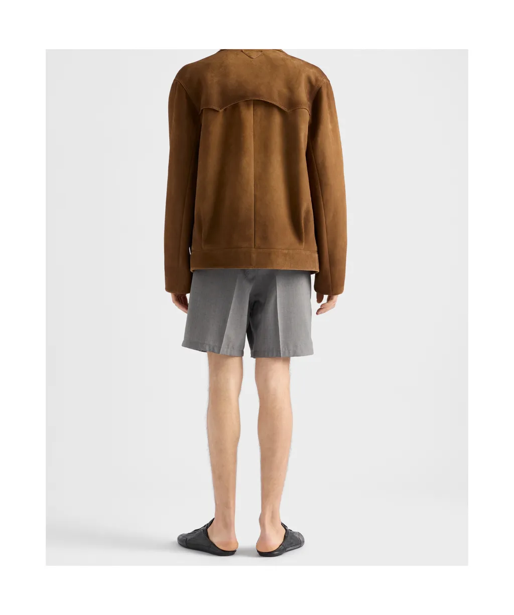 Pleated Bermuda Shorts
