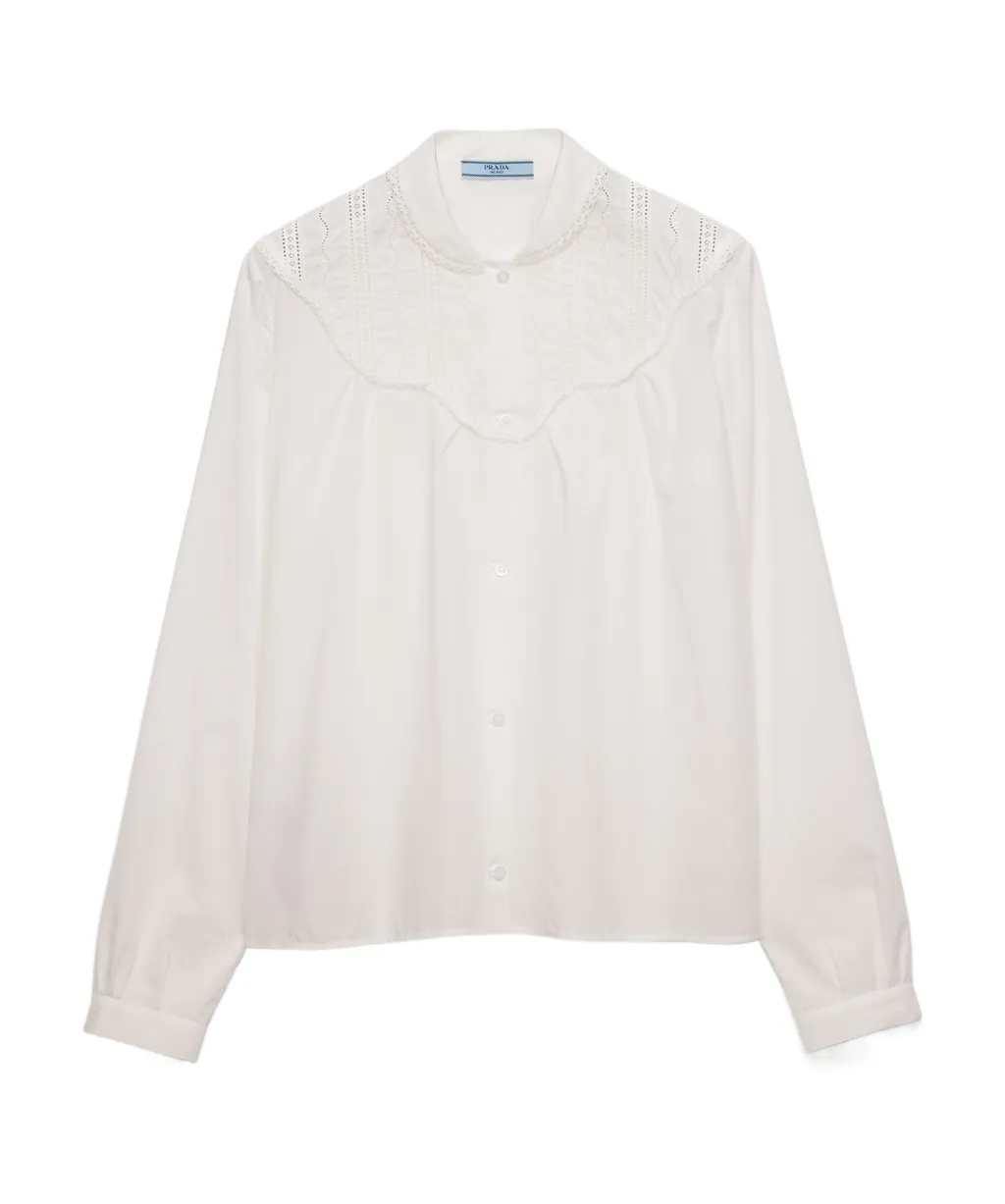 Triangle-Patch Button-Up Shirt