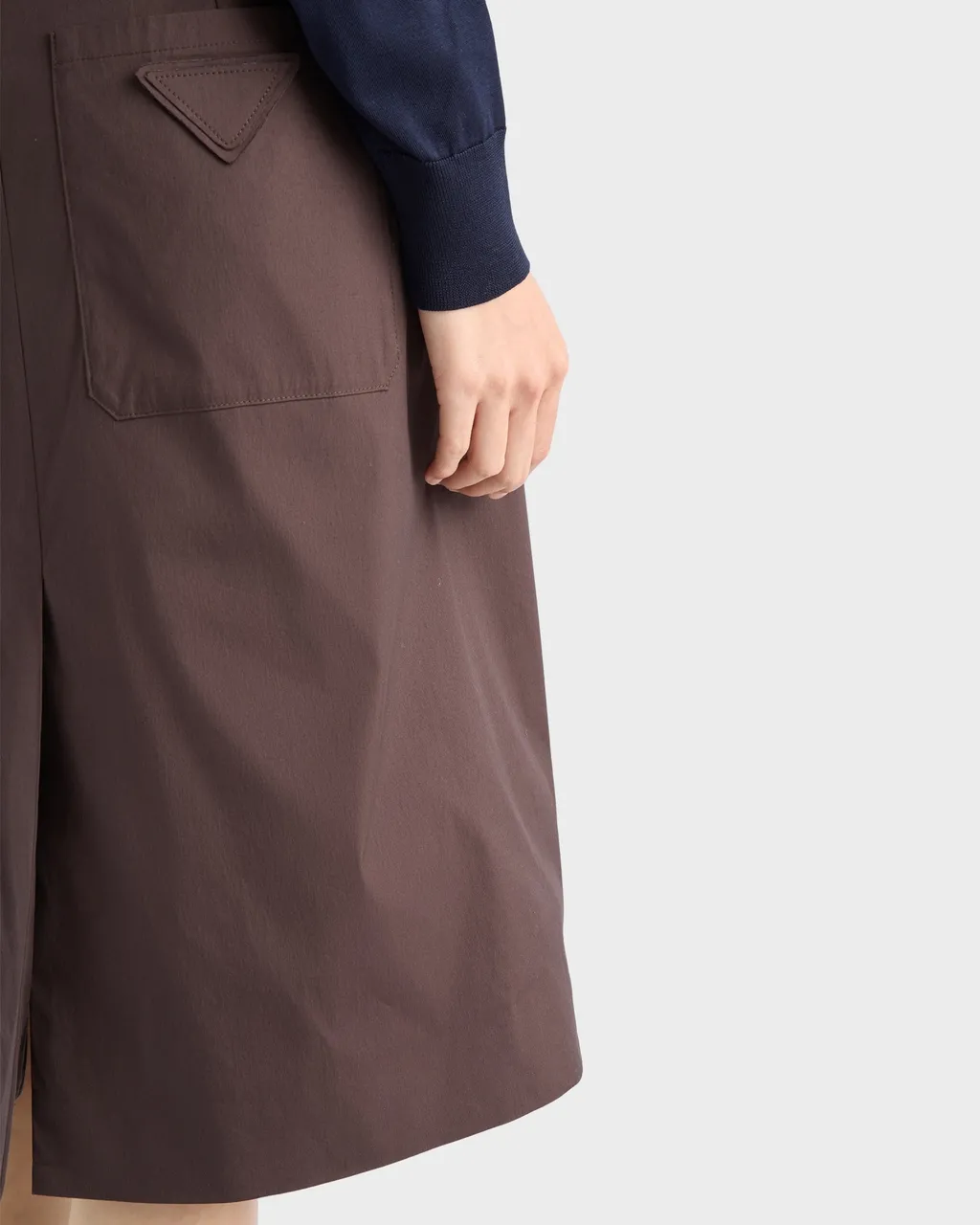 Stretched Poplin Skirt