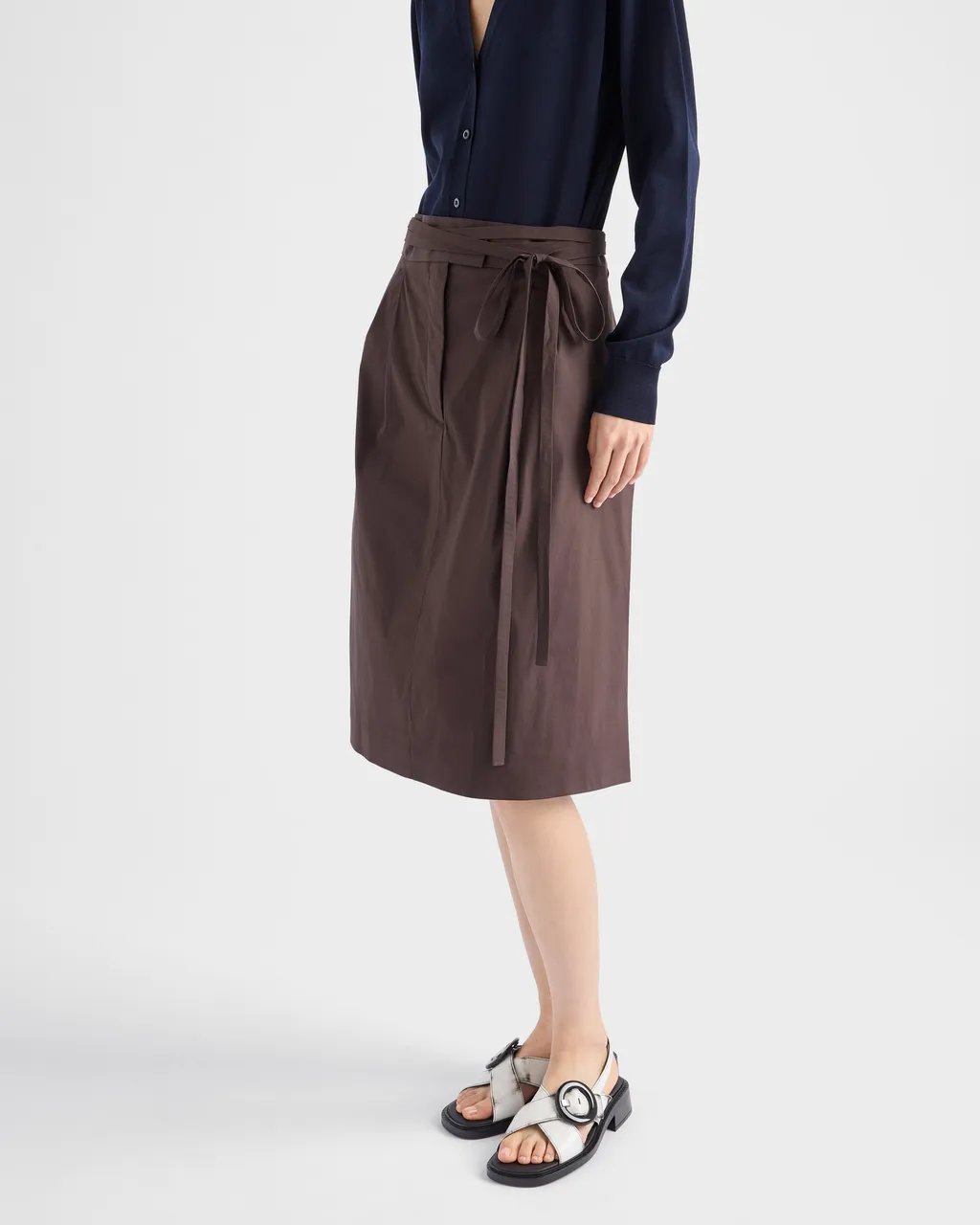 Stretched Poplin Skirt