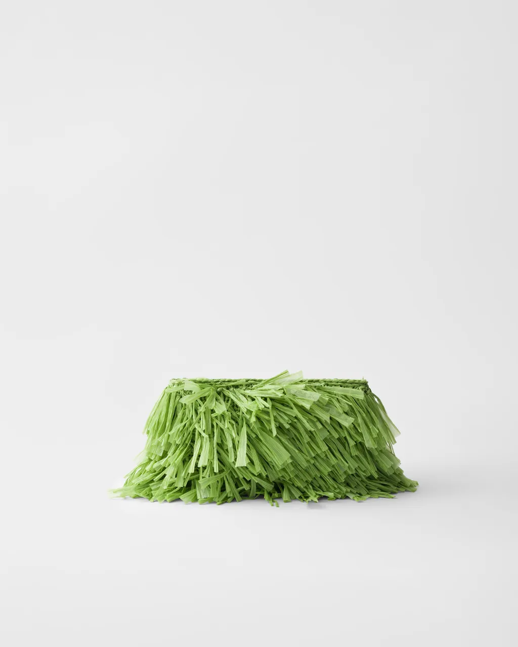 Triangle-Logo Fringed Clutch Bag