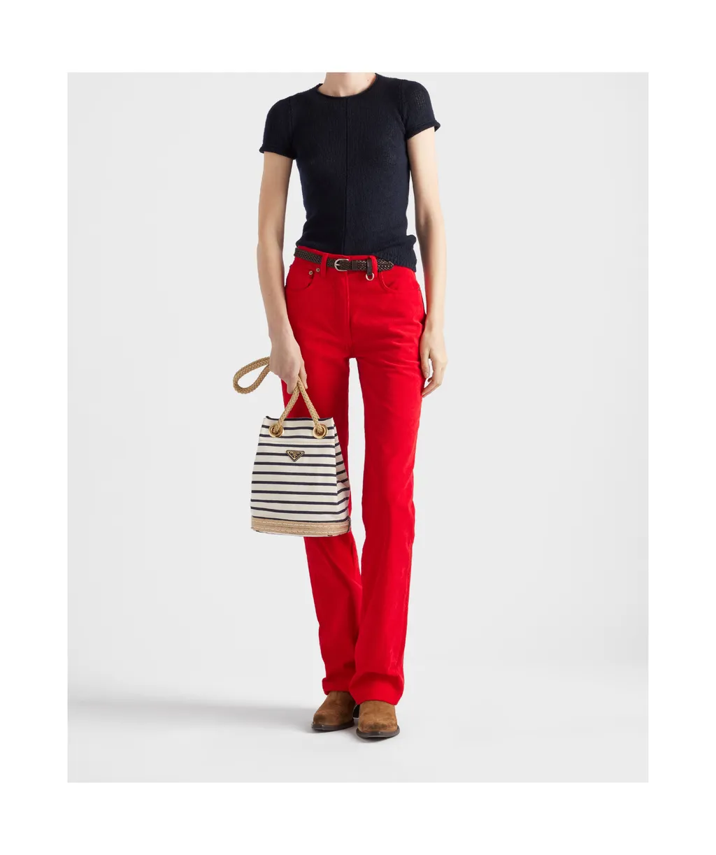Mariner Small Striped Bucket Bag