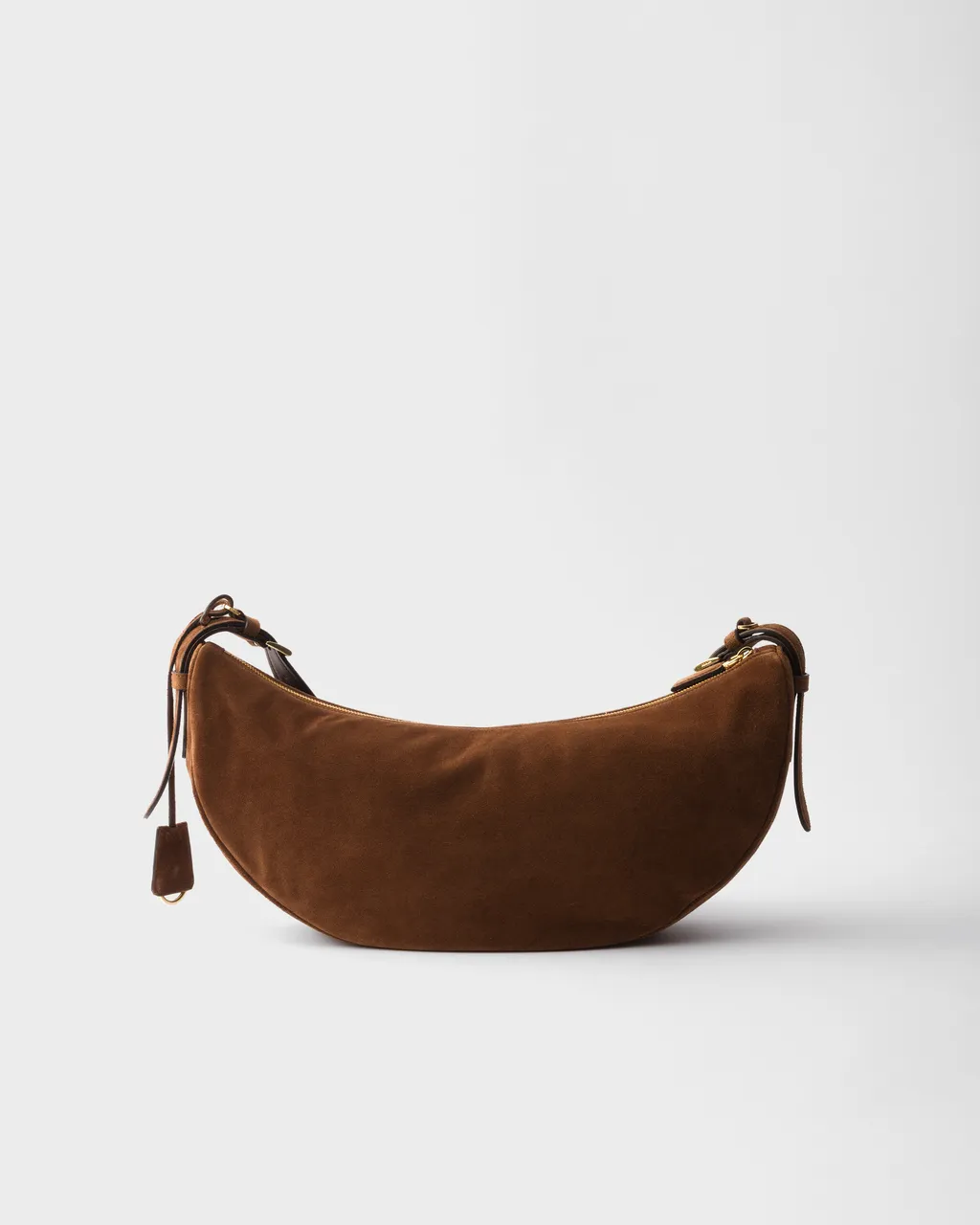 Triangle-Logo Demi-Lune Shoulder Bag