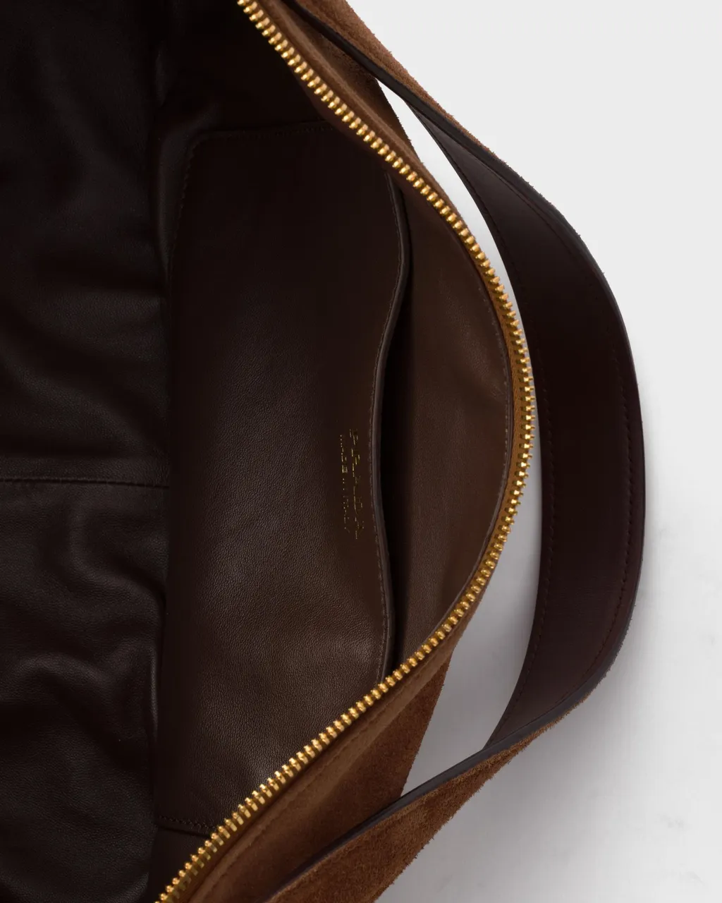 Triangle-Logo Demi-Lune Shoulder Bag