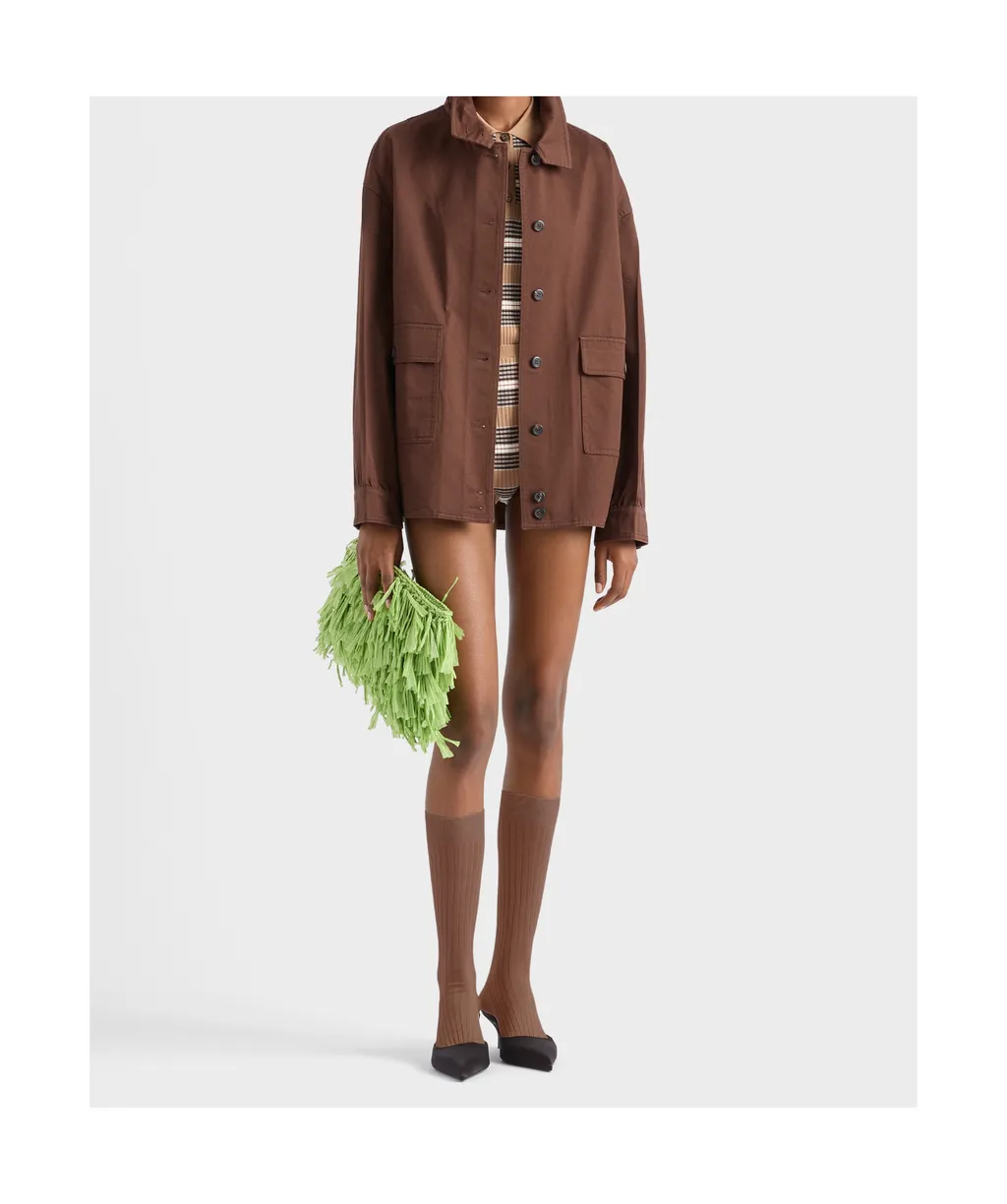 Long-Sleeved Button-Up Jacket